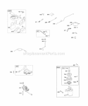 Controls Electric Starter Governor Spring Ignition Diagram and Parts List for 12Q677-0115-F1  Briggs and Stratton Engine
